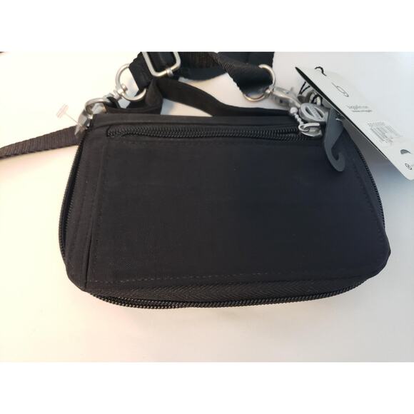 Baggallini Crossbody Wallet Womens One Size Black Brisbane Water-Resistant Nylon - Picture 12 of 13